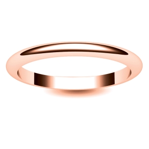 D Shape Light -  2 mm (DSSL2-R) Rose Gold Wedding Ring